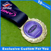 Medalla de metal en blanco al por mayor con Epoxy Your Logo